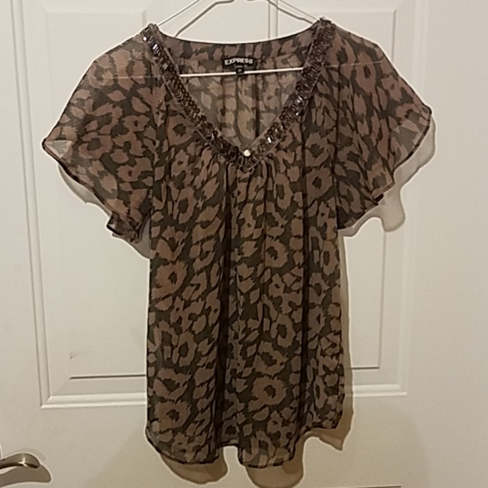Express small sheer top